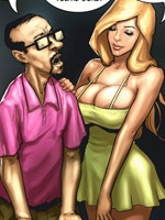 Wonderful porn comics about blonde babe and her boss